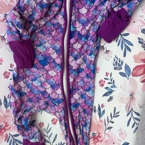 BAMBOO Purple Floral Pajama Set with Long Sleeves